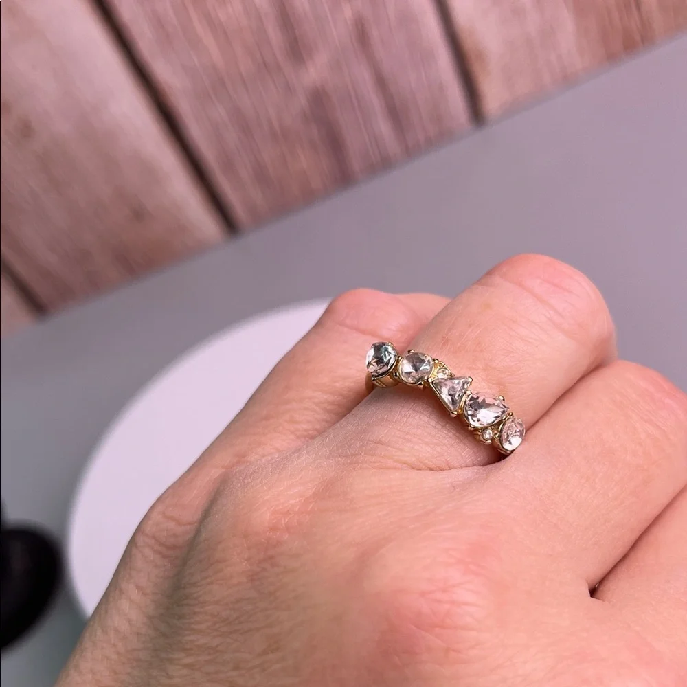 J. Crew Multi Rhinestone ring Size 8